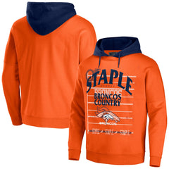 Denver Broncos NFL x Staple Throwback Vintage Wash Pullover Hoodie - Orange sale