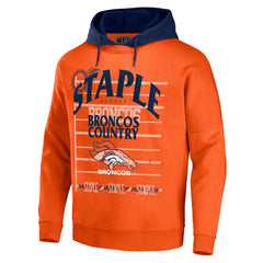 Denver Broncos NFL x Staple Throwback Vintage Wash Pullover Hoodie - Orange sale
