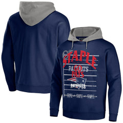 New England Patriots NFL x Staple Throwback Vintage Wash Pullover Hoodie - Navy on sale