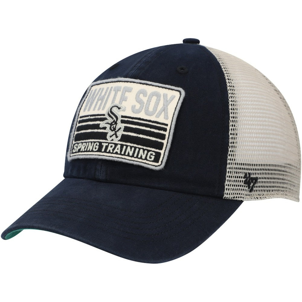 Chicago White Sox Four Stroke Clean Up Trucker Snapback Hat Black/Tan