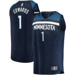 Anthony Edwards Minnesota Timberwolves 2021/22 Fast Break Replica Jersey - Icon Edition - Navy for sale