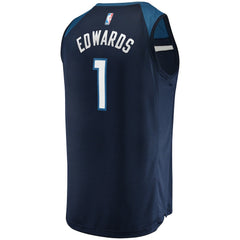 Anthony Edwards Minnesota Timberwolves 2021/22 Fast Break Replica Jersey - Icon Edition - Navy for sale