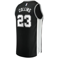 Zach Collins San Antonio Spurs Fast Break Replica Jersey - Icon Edition - Black sale