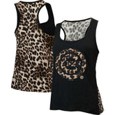 Chicago Cubs Majestic Threads Women's Leopard Tank Top Black
