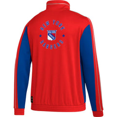 New York Rangers adidas Team Classics Half-Zip Jacket - Red Jackets