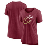 Cleveland Cavaliers Women's Gradient Logo Tri-Blend T-Shirt sale - Heather Wine cheap