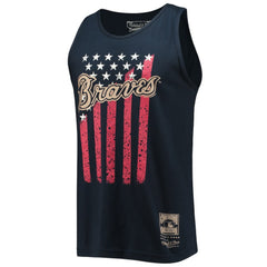 Atlanta Braves Cooperstown Collection Stars and Stripes Tank Top Navy
