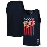 Minnesota Twins Cooperstown Collection Stars and Stripes Tank Top Navy