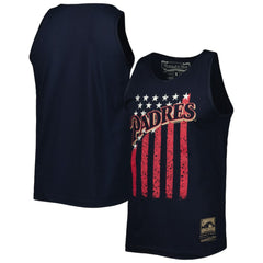 San Diego Padres Cooperstown Collection Stars and Stripes Tank Top Navy