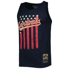 St. Louis Cardinals Cooperstown Collection Stars and Stripes Tank Top Navy