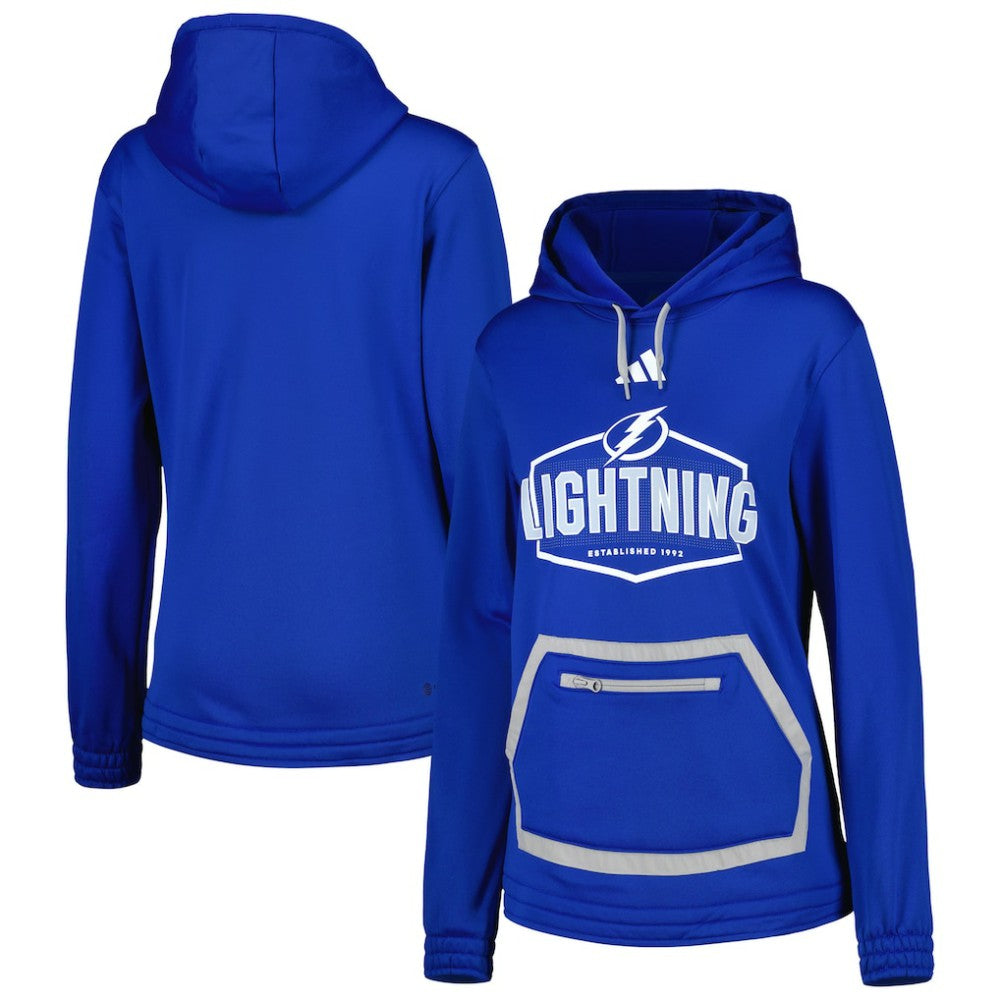 Tampa Bay Lightning adidas Women's Team Pullover Hoodie - Blue Hoodies