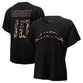 Justin Herbert Los Angeles Chargers Majestic Threads Women's Leopard Player Name & Number T-Shirt - Black cheap