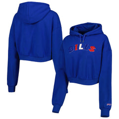 Buffalo Bills The Wild Collective Women's Cropped Pullover Hoodie - Royal outlet