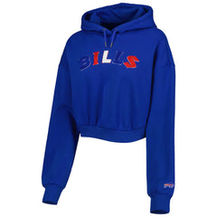 Buffalo Bills The Wild Collective Women's Cropped Pullover Hoodie - Royal outlet