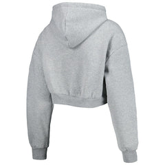 Los Angeles Chargers The Wild Collective Women's Cropped Pullover Hoodie - Gray for sale