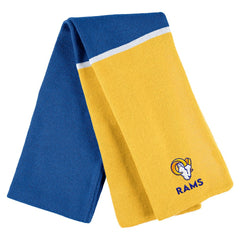 Los Angeles Rams WEAR by Erin Andrews Women's Colorblock Cuffed Knit Hat with Pom and Scarf Set - Royal outlet