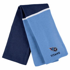 Tennessee Titans WEAR by Erin Andrews Women's Colorblock Cuffed Knit Hat with Pom and Scarf Set - Navy on sale