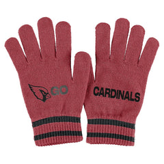 Arizona Cardinals WEAR by Erin Andrews Women's Double Jacquard Cuffed Knit Hat with Pom and Gloves Set - Cardinal on sale
