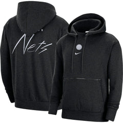 Brooklyn Nets Courtside Versus Flight Pullover Hoodie - Heather Black cheap