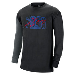 Philadelphia 76ers Courtside Versus Flight MAX90 Long Sleeve T-Shirt - Black for sale