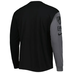 Brooklyn Nets Courtside Versus Flight MAX90 Long Sleeve T-Shirt - Black shop