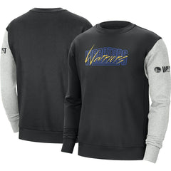 Golden State Warriors Courtside Versus Force & Flight Pullover Sweatshirt sale - Black/Heather Gray shop