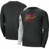 Miami Heat Courtside Versus Force & Flight Pullover Sweatshirt - Black/Heather Gray outlet
