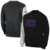 Philadelphia 76ers Courtside Versus Force & Flight Pullover Sweatshirt - Black/Heather Gray for sale