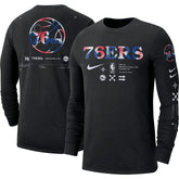 Philadelphia 76ers Essential Air Traffic Control Long Sleeve T-Shirt - Black outlet