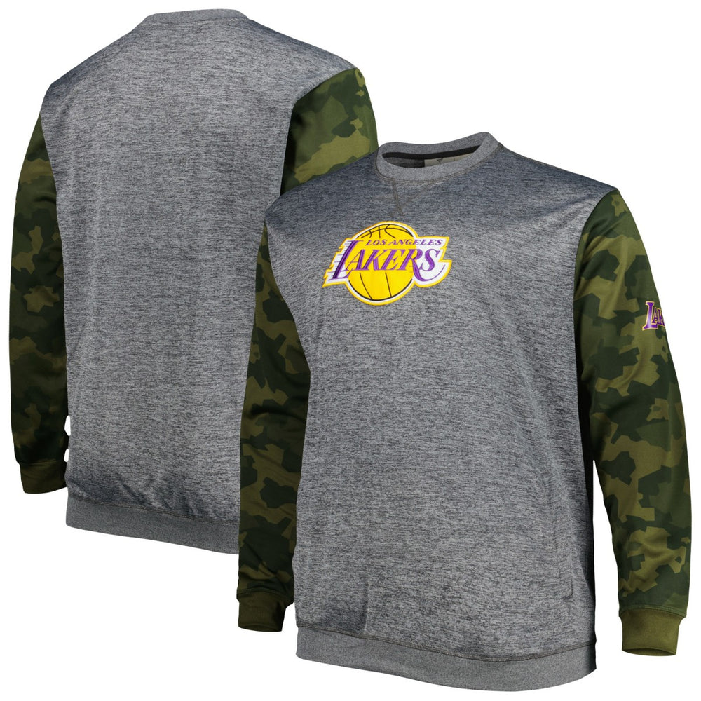 Los Angeles Lakers Big & Tall Camo Stitched Sweatshirt - Heather Charcoal on sale