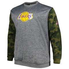 Los Angeles Lakers Big & Tall Camo Stitched Sweatshirt - Heather Charcoal on sale