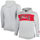 Chicago Bulls Big & Tall Wordmark Pullover Hoodie sale - Heather Gray shop