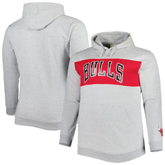 Chicago Bulls Big & Tall Wordmark Pullover Hoodie sale - Heather Gray shop