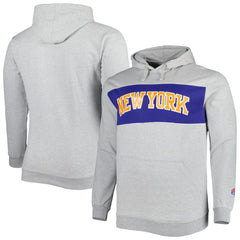 New York Knicks Big & Tall Wordmark Pullover Hoodie - Heather Gray on sale