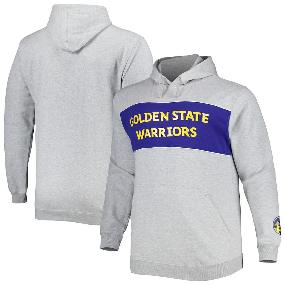 Golden State Warriors Big & Tall Wordmark Pullover Hoodie sale - Heather Gray outlet