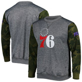 Philadelphia 76ers Camo Stitched Sweatshirt - Heather Charcoal sale