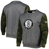 Brooklyn Nets Camo Stitched Sweatshirt - Heather Charcoal shop