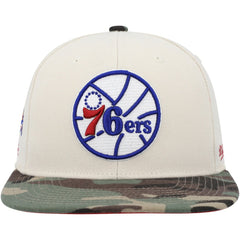 Philadelphia 76ers Hardwood Classics 1976 NBA All-Star Game Off White Camo Fitted Hat - Cream/Camo shop