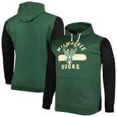 Milwaukee Bucks Big & Tall Bold Attack Pullover Hoodie - Hunter Green/Black shop