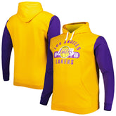 Los Angeles Lakers Big & Tall Bold Attack Pullover Hoodie - Gold/Purple cheap