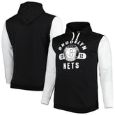Brooklyn Nets Big & Tall Bold Attack Pullover Hoodie - Black/White outlet