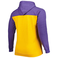 Los Angeles Lakers Big & Tall Down and Distance Full-Zip Hoodie - Gold/Purple sale
