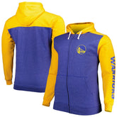 Golden State Warriors Big & Tall Down and Distance Full-Zip Hoodie sale - Royal/Gold discount