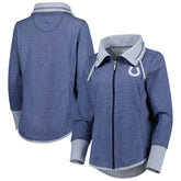 Indianapolis Colts Women's Sport Sun Fade Full-Zip Sweatshirt - Heathered Royal discount