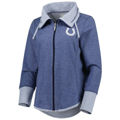 Indianapolis Colts Women's Sport Sun Fade Full-Zip Sweatshirt - Heathered Royal discount