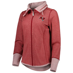 Tampa Bay Buccaneers Women's Sport Sun Fade Full-Zip Sweatshirt - Heathered Red cheap