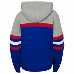 Los Angeles Dodgers Youth Cooperstown Collection Head Coach Pullover Hoodie Heather Gray/Royal
