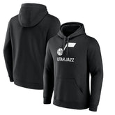 Utah Jazz Wordmark Team Logo Pullover Hoodie - Black discount