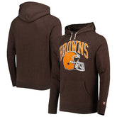 Cleveland Browns Homage Retro Helmet Tri-Blend Raglan Pullover Hoodie - Brown on sale