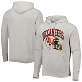 Tampa Bay Buccaneers Homage Retro Helmet Tri-Blend Raglan Pullover Hoodie - Ash sale